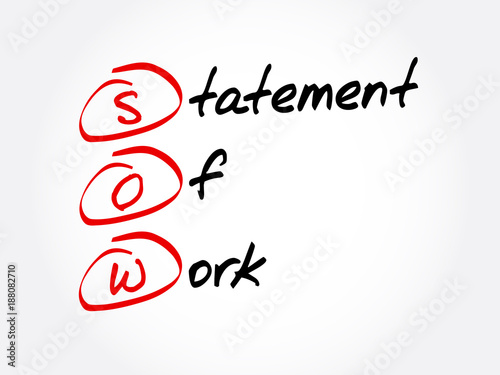 SOW - Statement Of Work acronym, business concept background