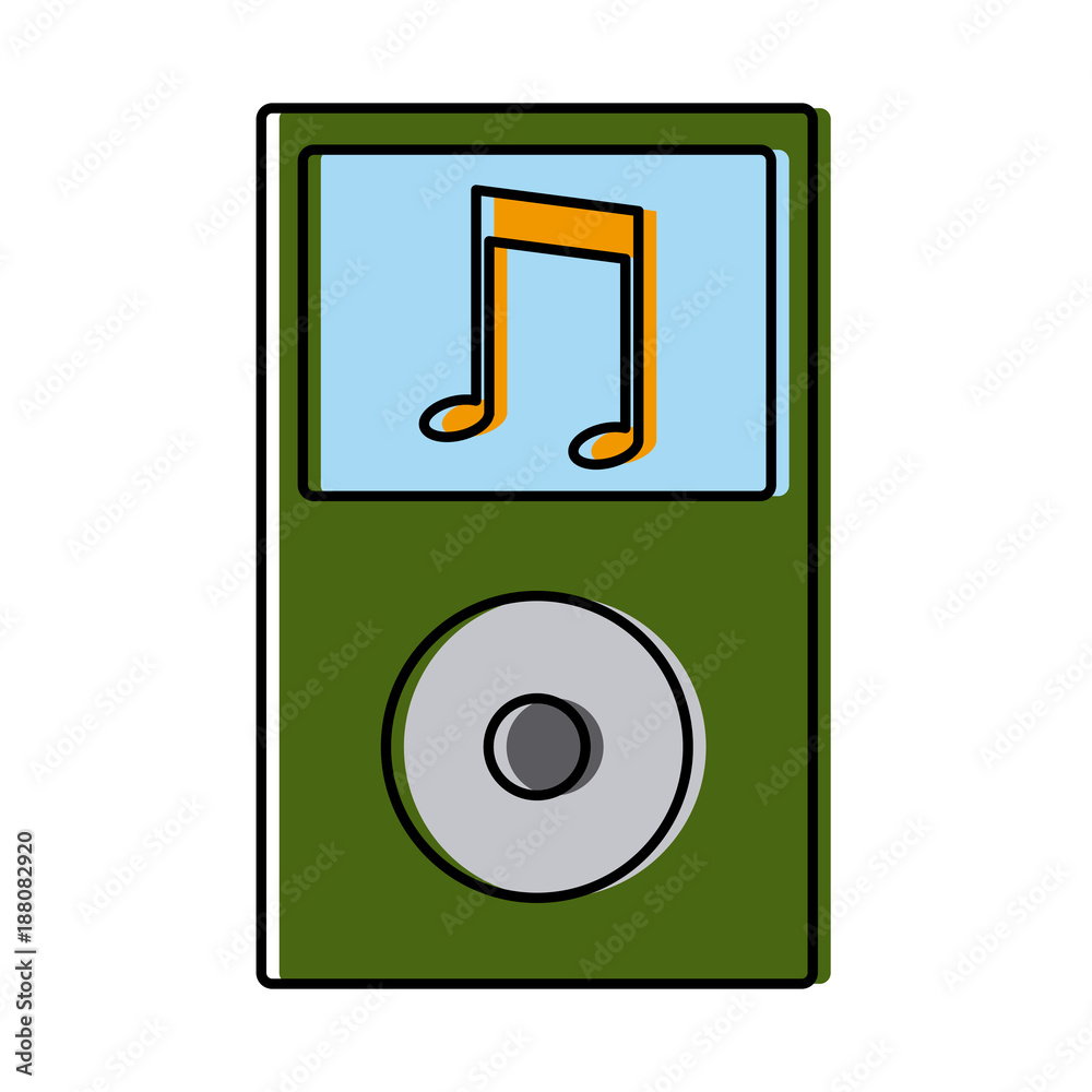Music player device icon vector illustration graphic design Music player device icon vector illustration graphic design