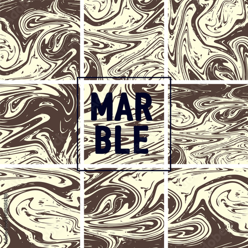 Wallpaper Mural Marble Texture Set. Brown, Beige, Cream White Ink Wash Texture Collection. Japanese Suminagashi Painting. Watercolor Splashes. Glamour VIP Elegant Pattern. Acrylic Design, Marble Texture Backgrounds. Torontodigital.ca