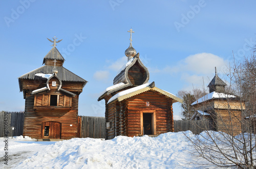 Спасская проезжая башня Илимского острога, 1667 год и церковь Илимского острога, 1679 год, "Тальцы", Иркутская область