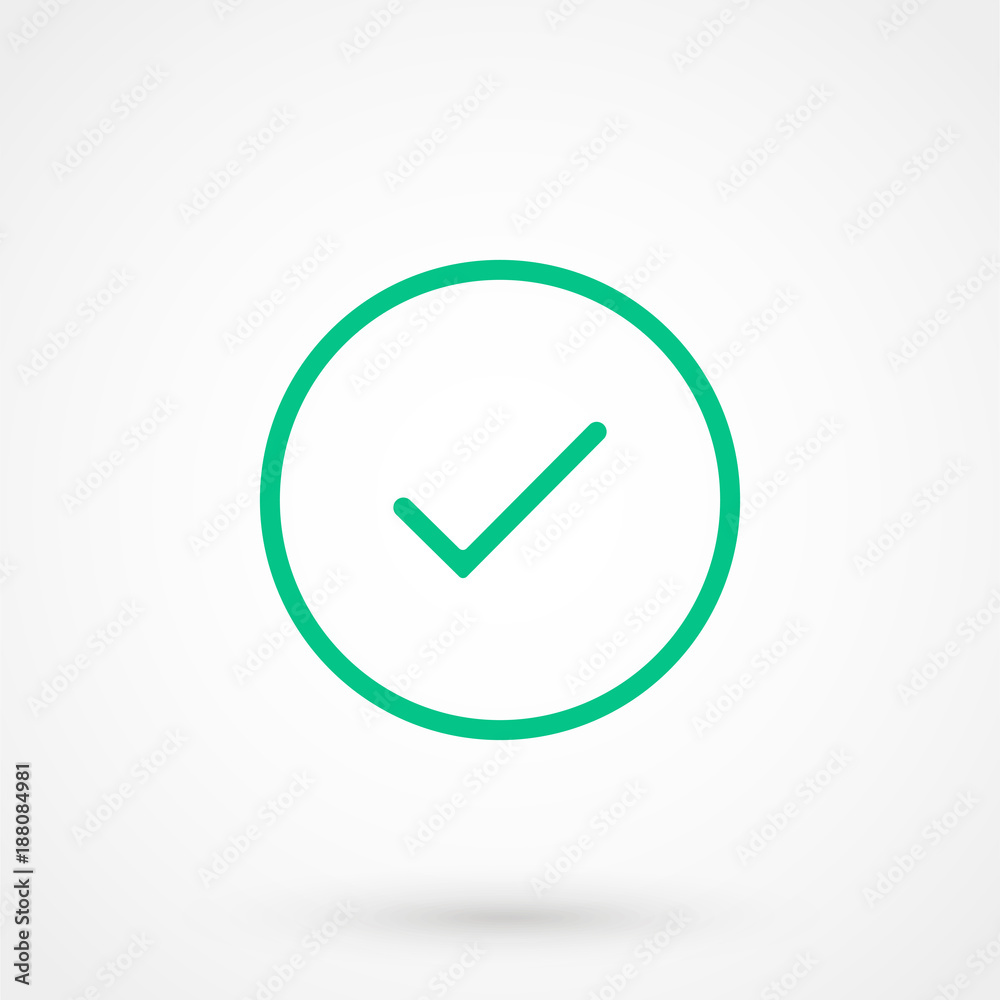 Check mark icon. Flat design style. Vector EPS 10. Check mark icon. Flat design style. Vector EPS 10.