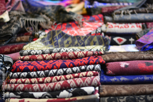 Fine fabrics in oriental markets