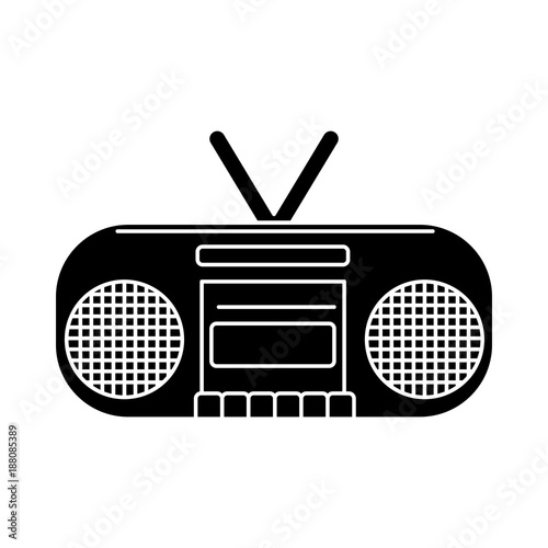 Radio stereo device icon vector illustration graphic design