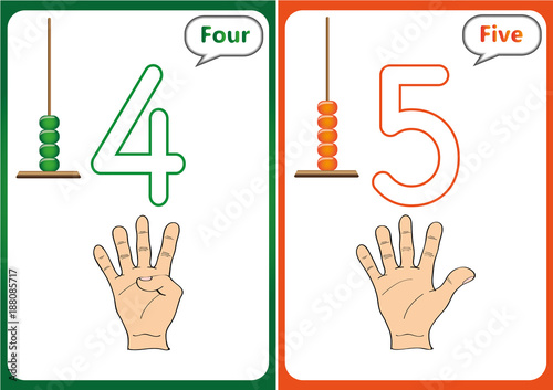 learning the numbers 0-10, Flash Cards, educational preschool activities