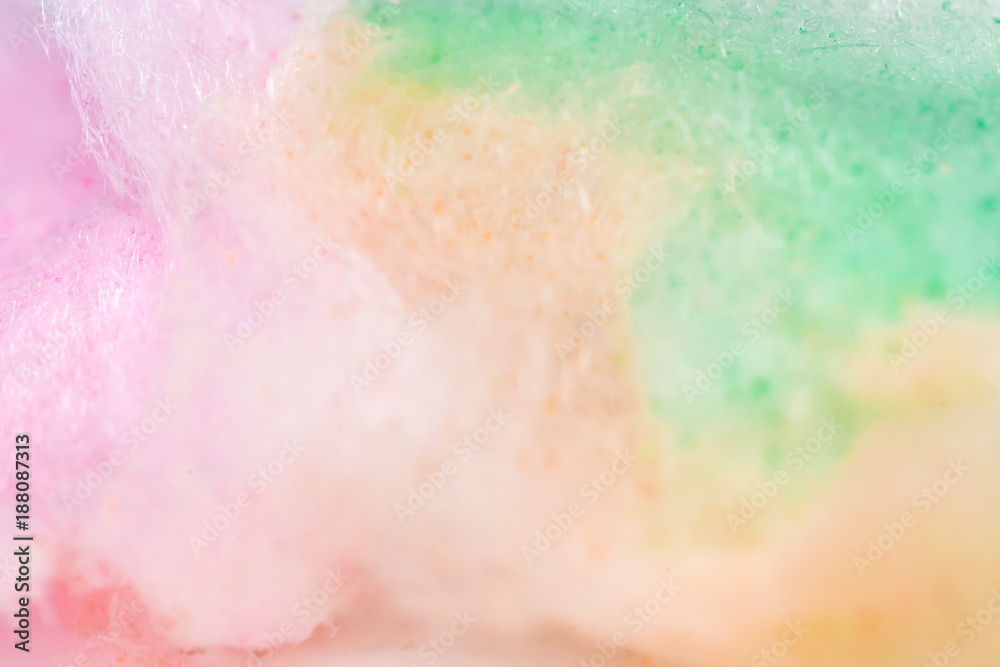 colorful cotton candy in soft color for background.selective focus.
