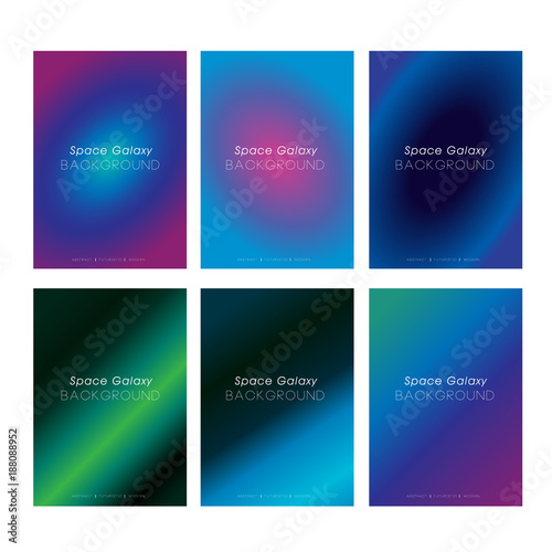 Set of galaxy theme background 