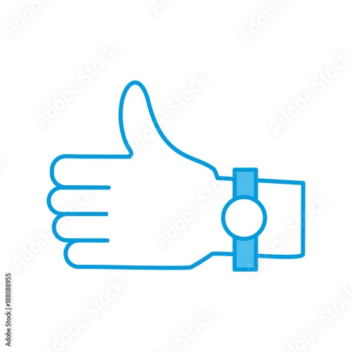 Thumb up like symbol icon vector illustration graphic design