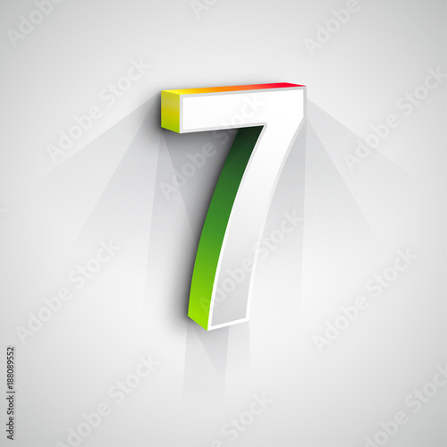 Vector 3d Number Seven