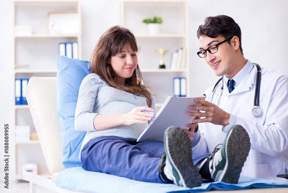 Pregnant woman visiting doctor for consultation Pregnant woman visiting doctor for consultation