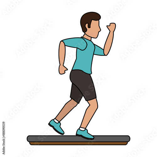 Man running cartoon icon vector illustration graphic design