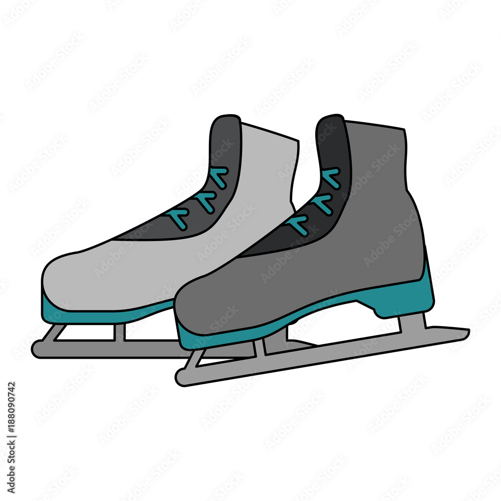 Ice skates equipment icon vector illustration graphic design Ice skates equipment icon vector illustration graphic design
