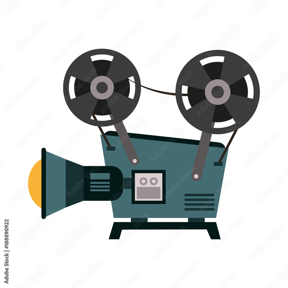 Naklejka premium 35mm Movie camcorder icon vector illustration graphic design