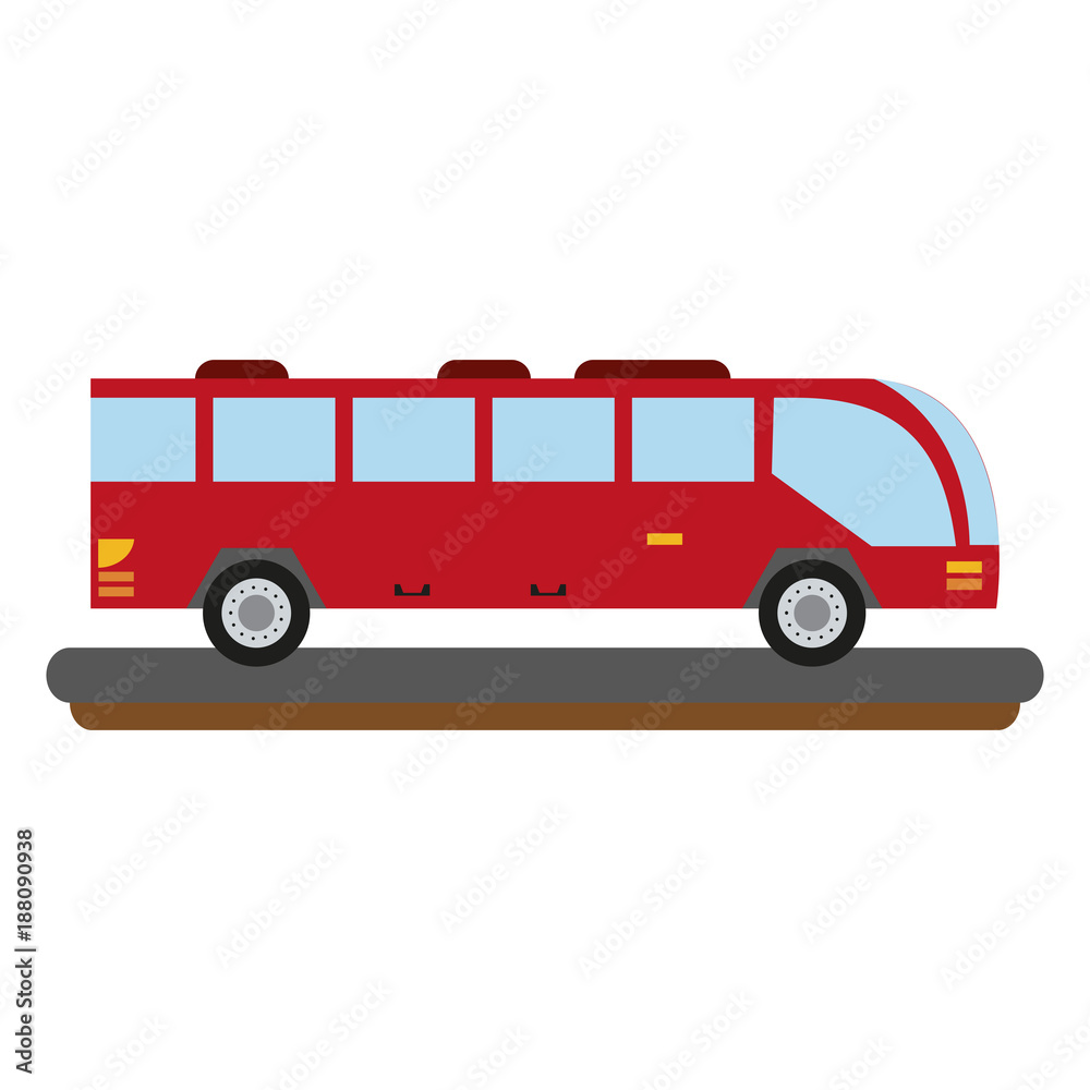 Public bus vehicle icon vector illustration graphic design