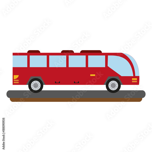 Public bus vehicle icon vector illustration graphic design