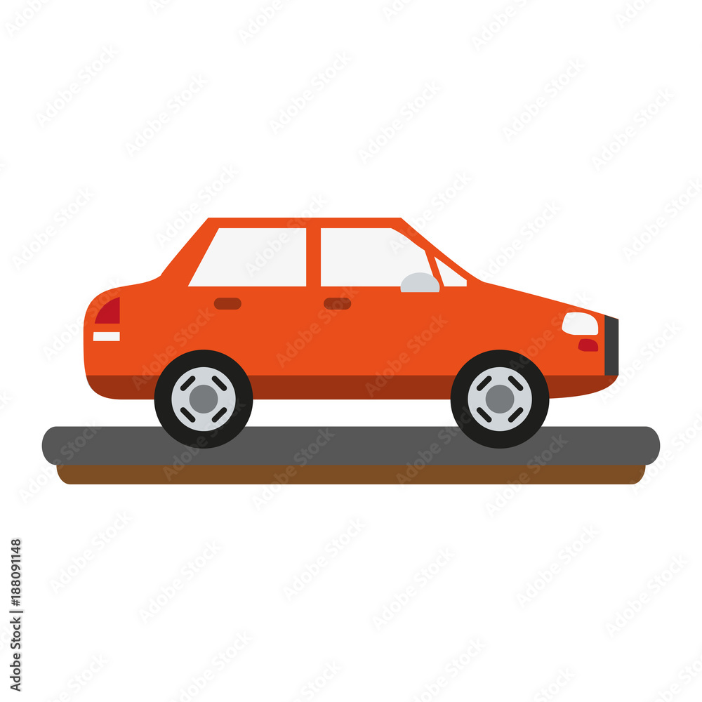 Sedan car vehicle icon vector illustration graphic design
