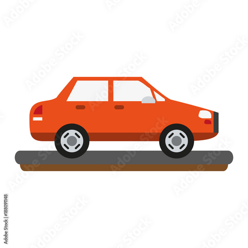 Sedan car vehicle icon vector illustration graphic design