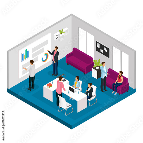 Isometric Business Meeting Concept