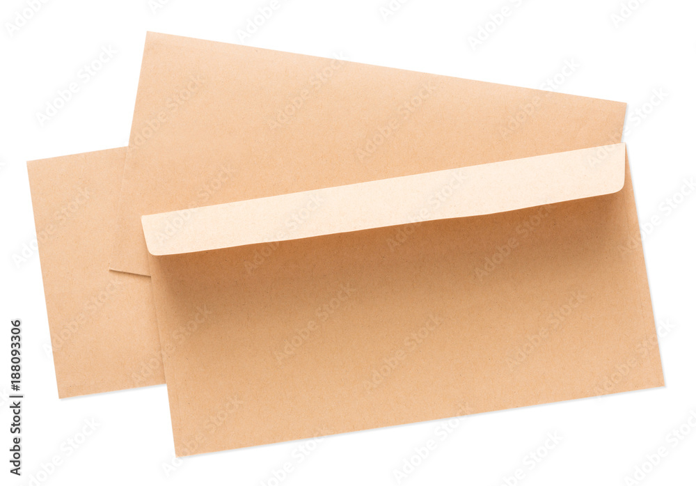 Valentine day letter in envelope isolated on white background Valentine day letter in envelope isolated on white background