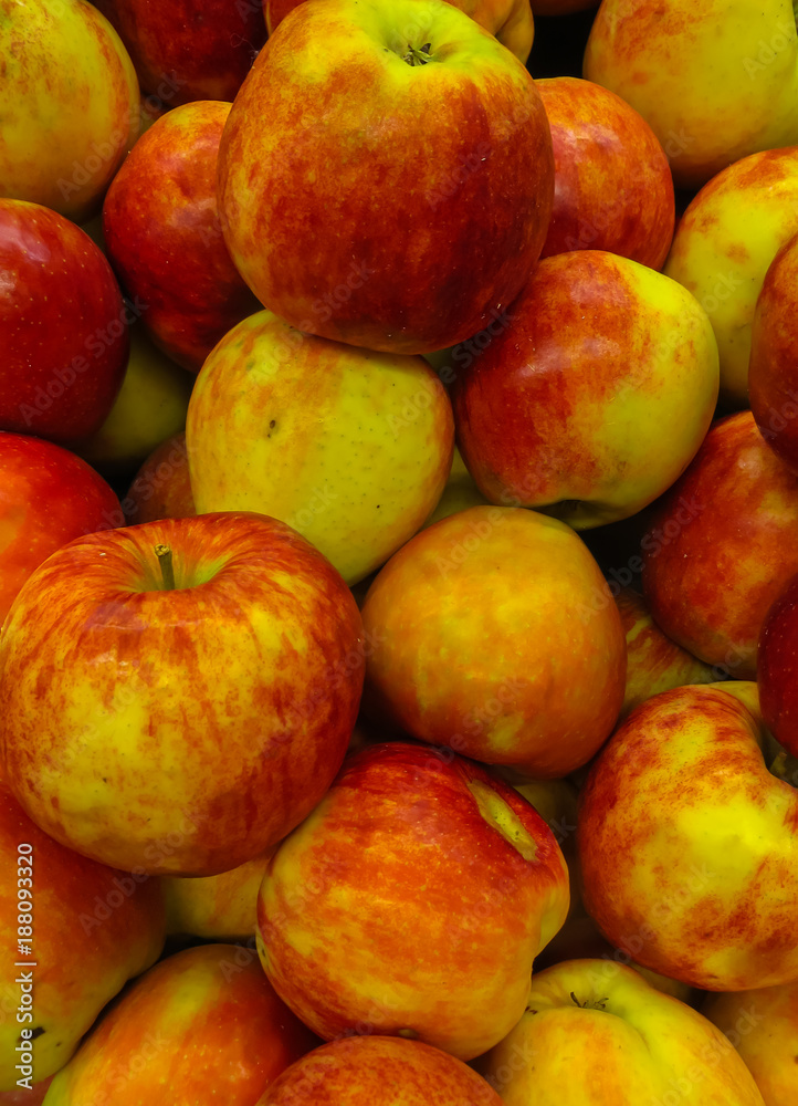 Beautiful, juicy, fresh red apples in a box. Beautiful, juicy, fresh red apples in a box.