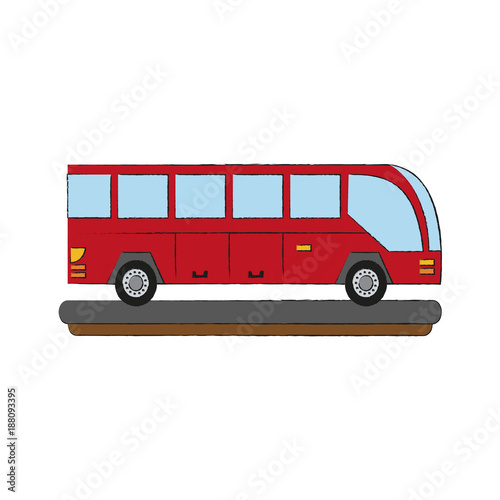 Public bus vehicle icon vector illustration graphic design
