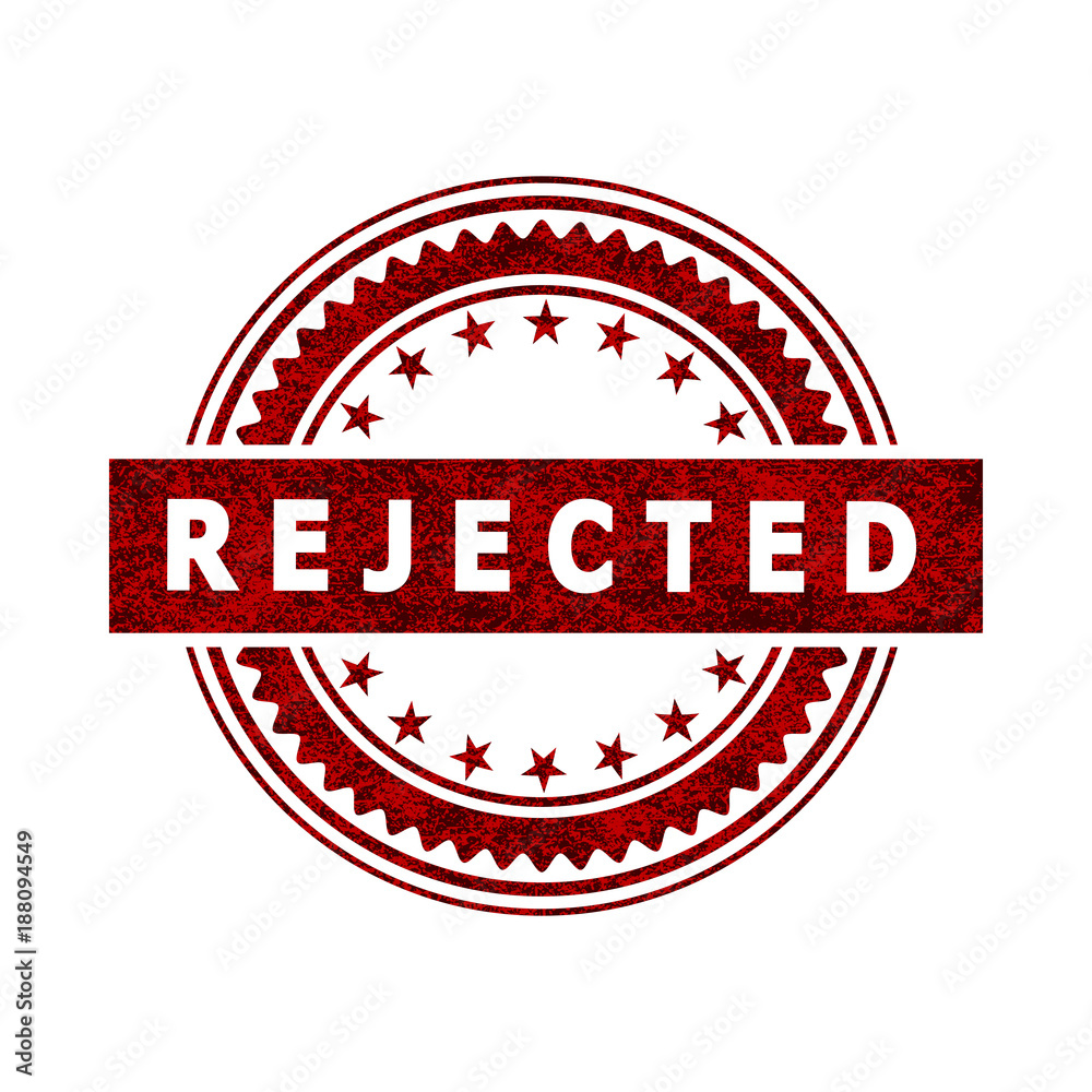 Rejected Stamp Icon Sign