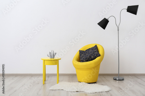 Comfortable armchair, floor...