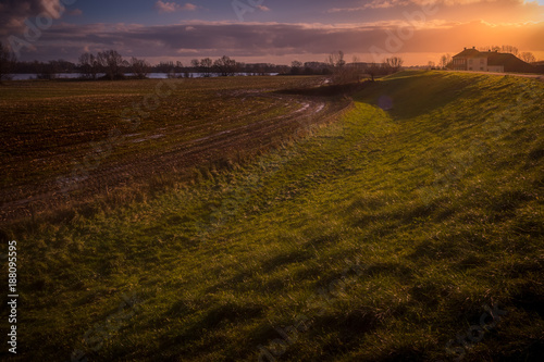 Farm on the dike