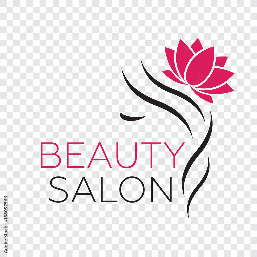 Vector logo template for hair salon. Stock Vector | Adobe Stock