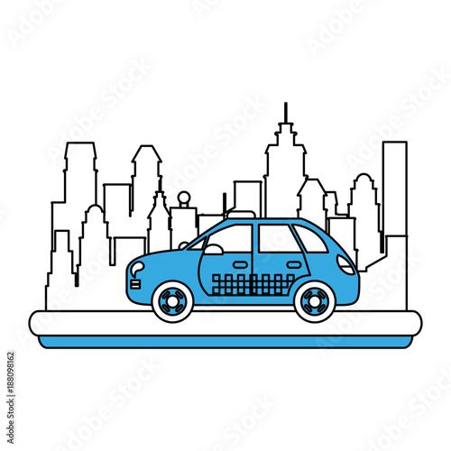 Taxi cab vehicle icon vector illustration graphic design