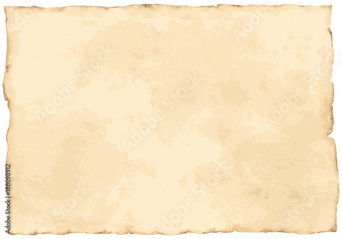 Vintage paper background isolated on white. photo