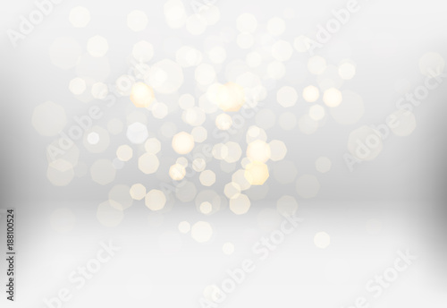 Many bright blured lights on bright background. Photo effect vector illustration