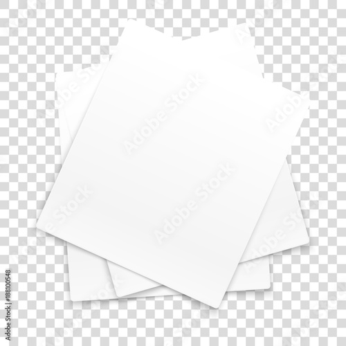 Many paper frames isolated on transparent background