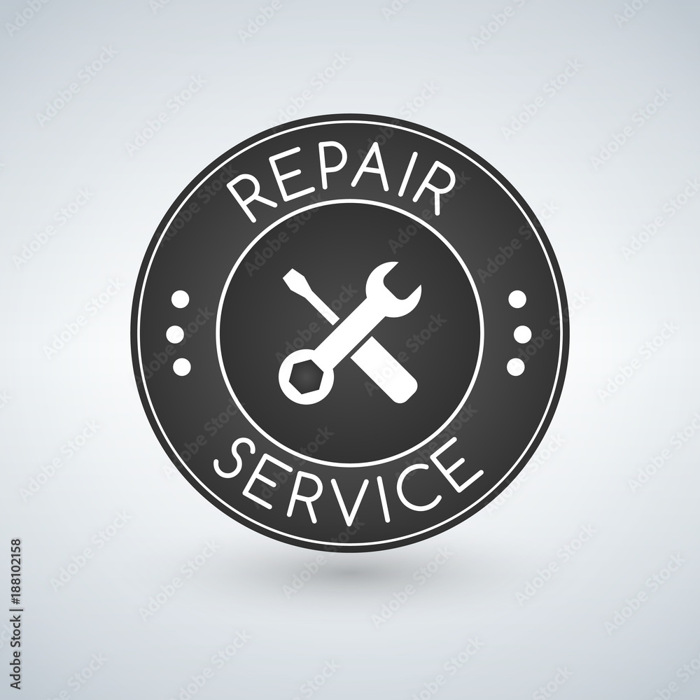 repair service label. Vector logo design template. repair service label. Vector logo design template.