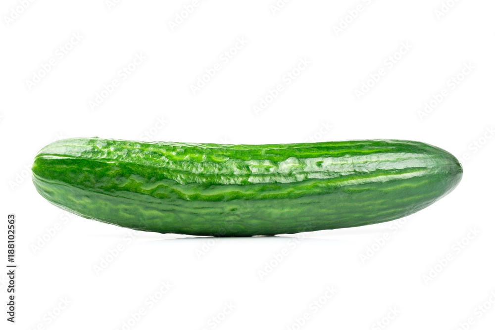 Fresh green cucumber isolated on white Fresh green cucumber isolated on white