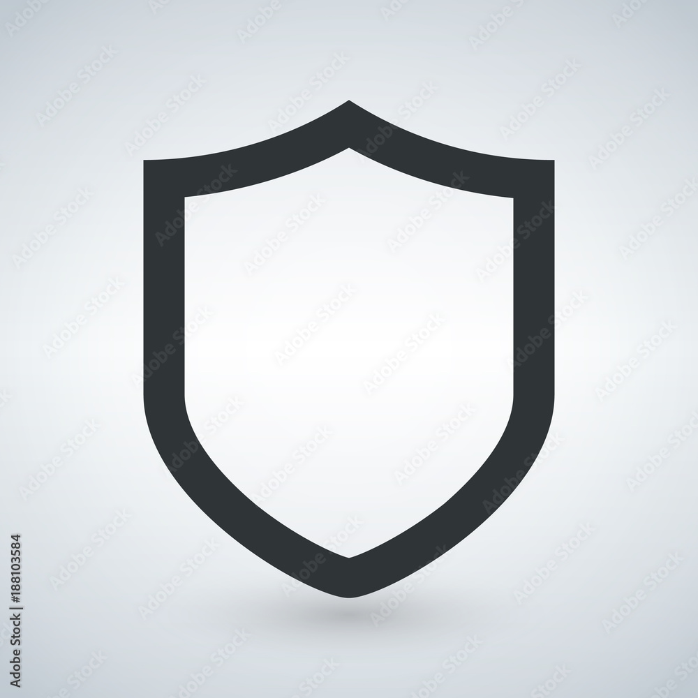 Shield Icon in trendy flat style isolated on white background. Shield symbol for your web site design, logo, app, UI. Shield Icon in trendy flat style isolated on white background. Shield symbol for your web site design, logo, app, UI.