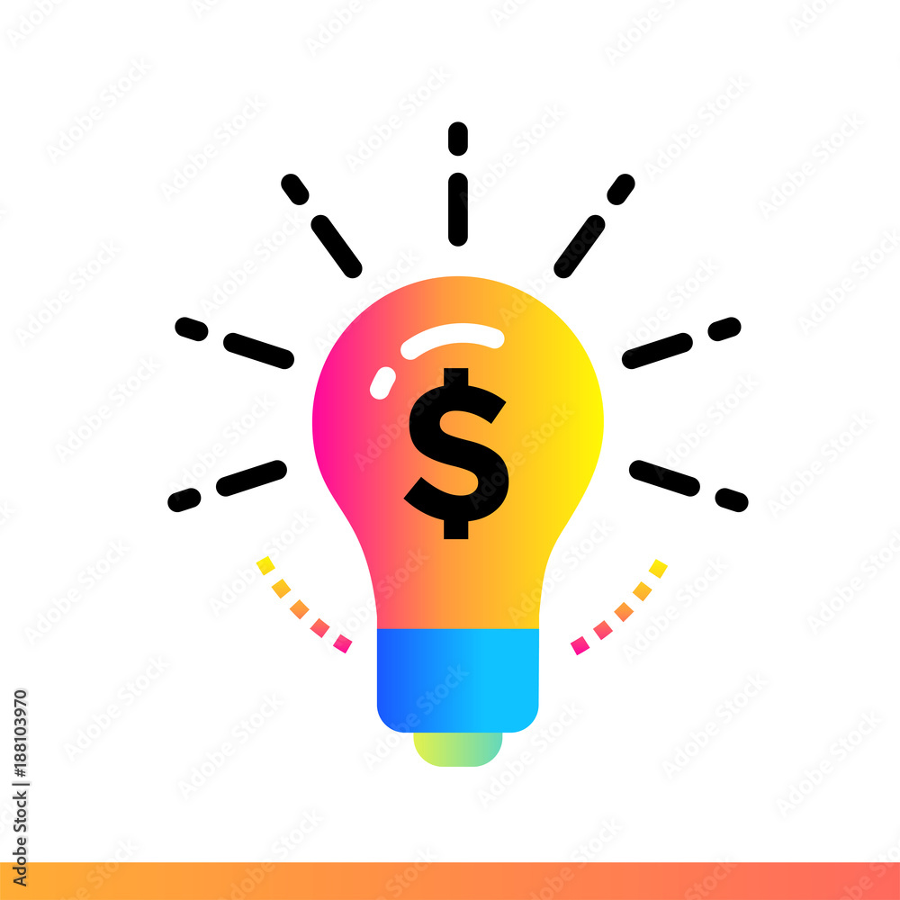 Outline icon finance idea of finance, banking. Suitable for print design, presentation and design templates