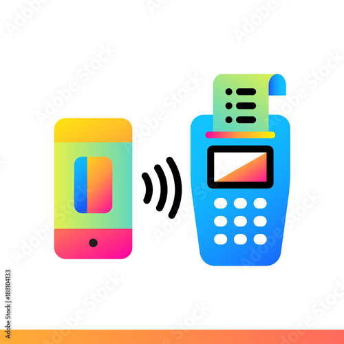 Flat icon of finance, banking. Suitable for mobile apps, websites and design templates