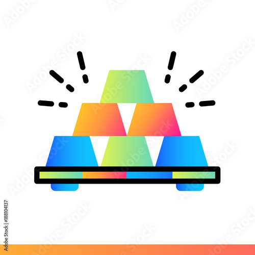 Flat icon BILLION of finance, banking. Suitable for mobile apps, websites and design templates