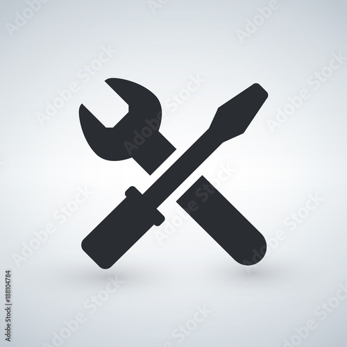 Tools or repare service Icon black illustration isolated on white background