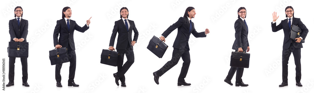 Young businessman isolated on the white background Young businessman isolated on the white background