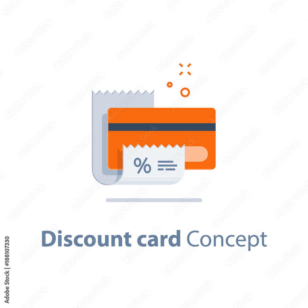 Loyalty program, discount card, till slip, credit card payment