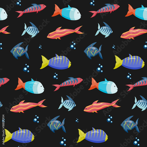 Colored Fish neverending pattern