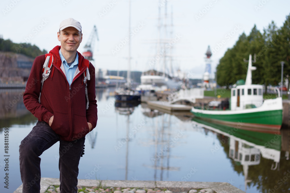 Tourist in Turku, Finland Tourist in Turku, Finland