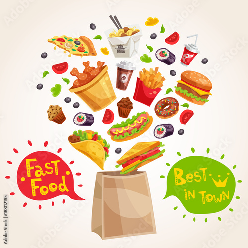 Fast Food Advertising Composition