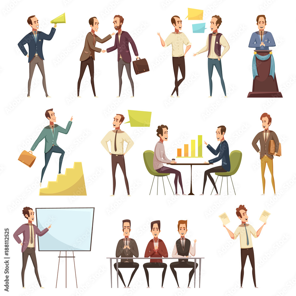 Business Meeting Icons Set Business Meeting Icons Set