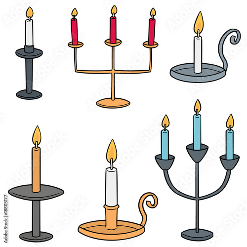 vector set of candle stick