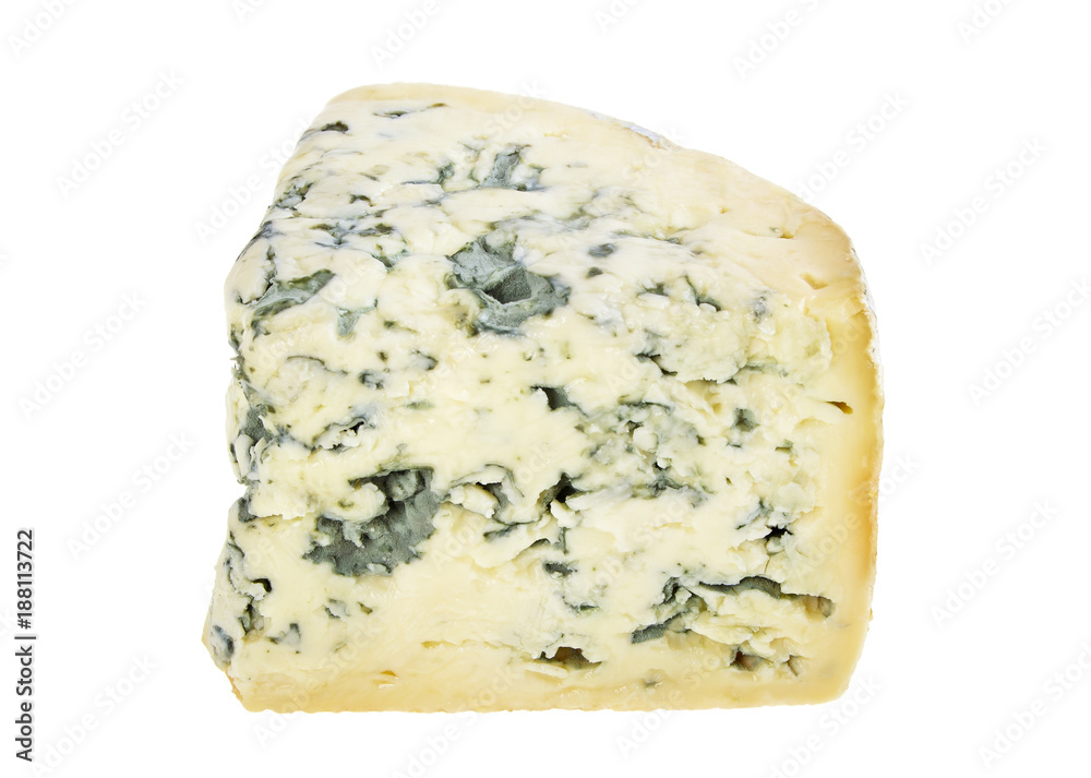 Blue cheese isolated on white background