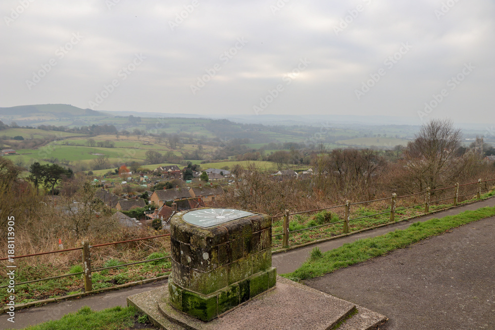 Naklejka premium Viewpoint Over Country Village