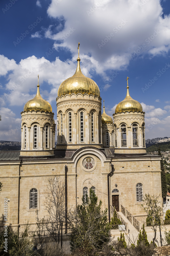 Fototapeta premium Gornensky convent in Jerusalem, Israel