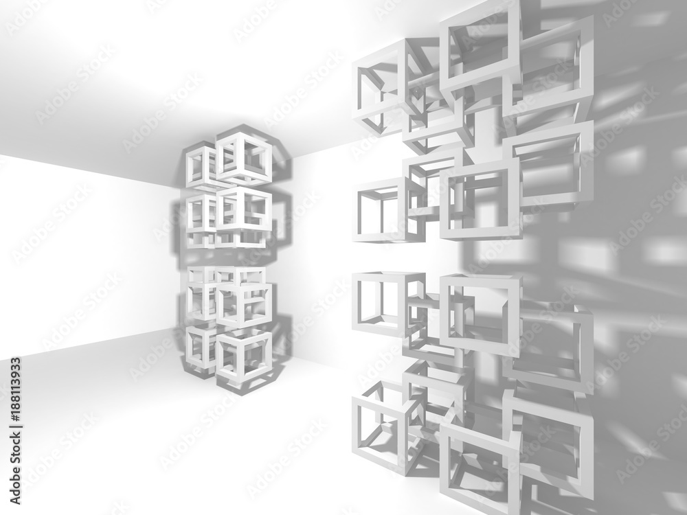 Futuristic White Architecture Design Background Futuristic White Architecture Design Background